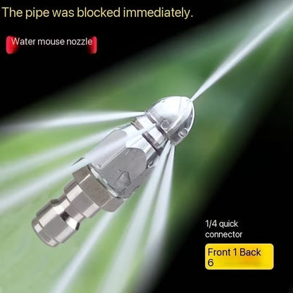High Pressure Drain Jetter Hose Nozzle 1/4'' Quick Connector 5000 PSI