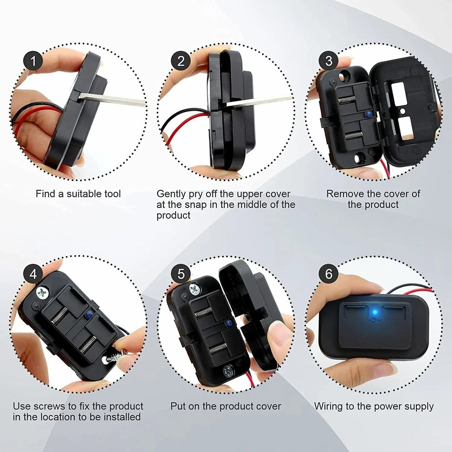 12 24V PD QC3.0 Type C Car Charger Socket Power Outlet