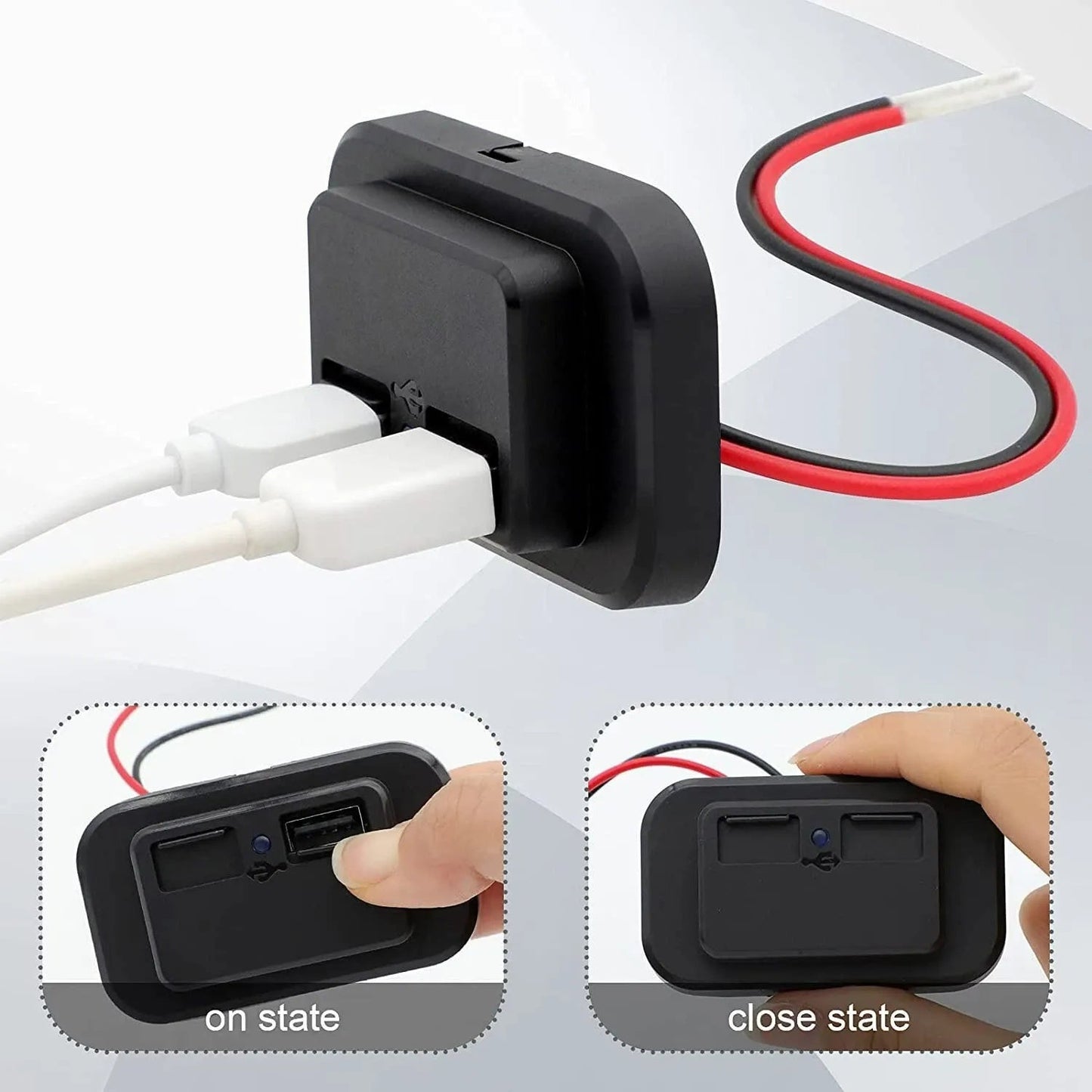 12 24V PD QC3.0 Type C Car Charger Socket Power Outlet