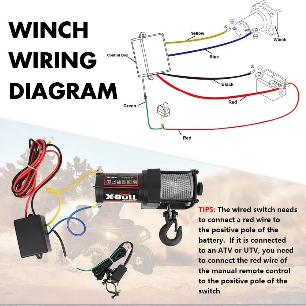 X-BULL Electric Winch 3000LBs