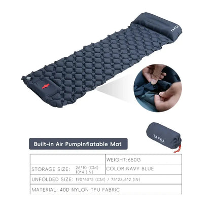 Inflatable Camping Mat with Pillow – Self-Inflating Mattress
