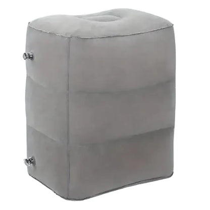 Inflatable Travel Footrest Pillow (Navy Blue & Grey)