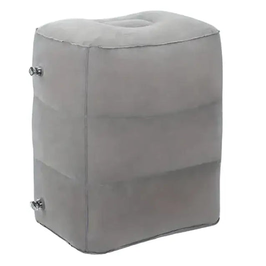 Inflatable Travel Footrest Pillow (Navy Blue & Grey)