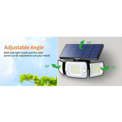 6000mAh Solar Flood Light with Dual Motion Sensors