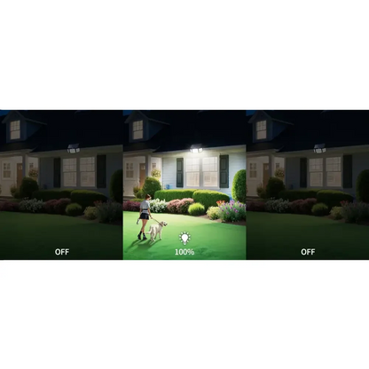 6000mAh Solar Flood Light with Dual Motion Sensors