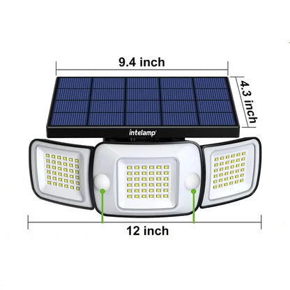 6000mAh Solar Flood Light with Dual Motion Sensors