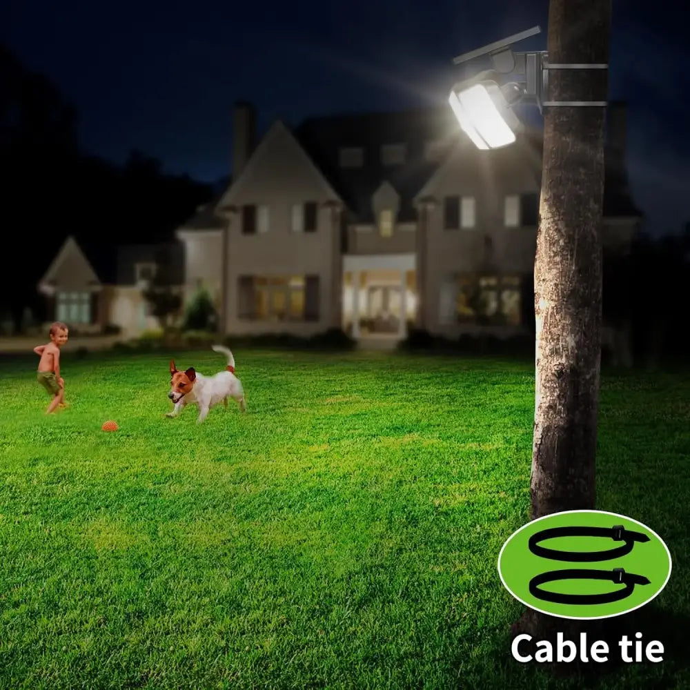 6000mAh Solar Flood Light with Dual Motion Sensors