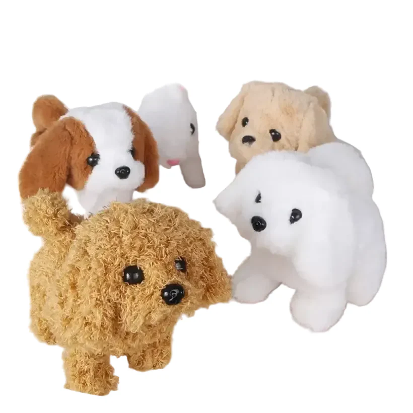 Interactive Electric Plush Corgi Dog Toy with Wagging Tail & Walking Action