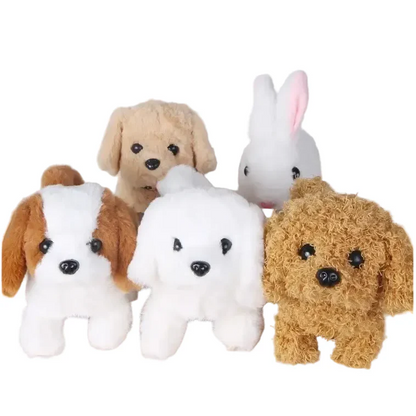 Interactive Electric Plush Corgi Dog Toy with Wagging Tail & Walking Action