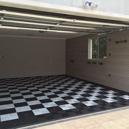 Interlocking Plastic Garage Flooring Tiles (Pack of 25 Tiles)