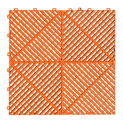 Interlocking Plastic Garage Flooring Tiles (Pack of 25 Tiles)