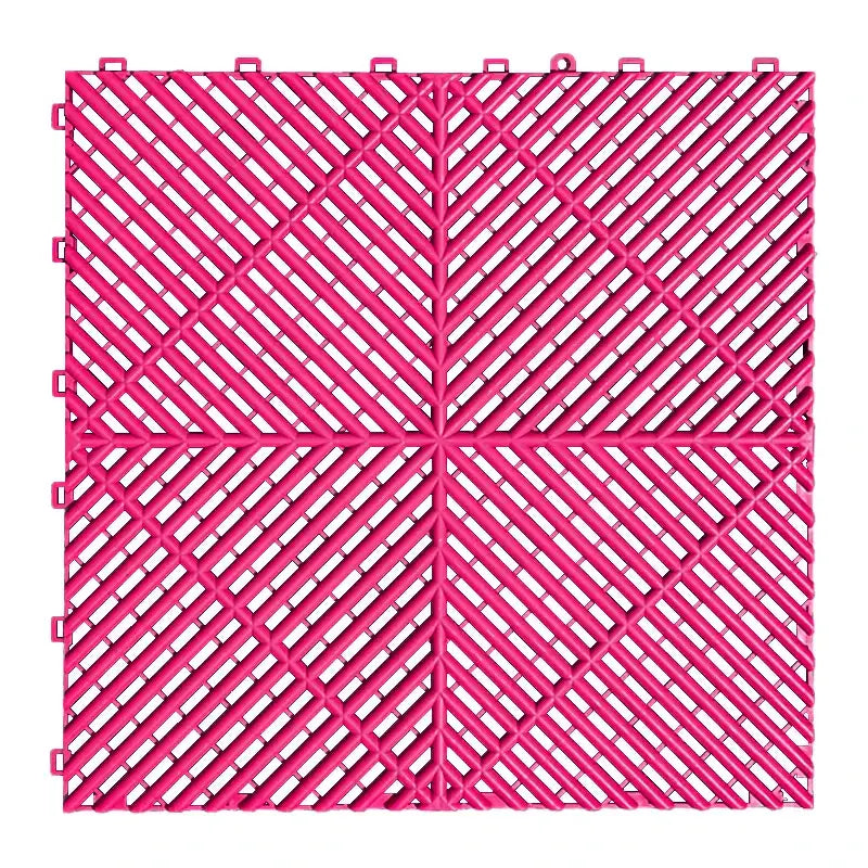 Interlocking Plastic Garage Flooring Tiles (Pack of 25 Tiles)
