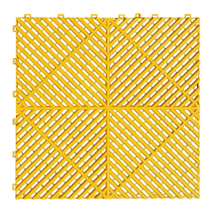 Interlocking Plastic Garage Flooring Tiles (Pack of 25 Tiles)