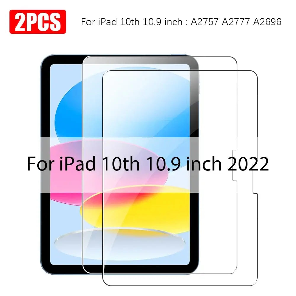 iPad Screen Protectors - Tempered Glass (Pack of 2) (All iPad Models)