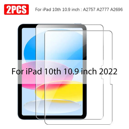 iPad Screen Protectors - Tempered Glass (Pack of 2) (All iPad Models)