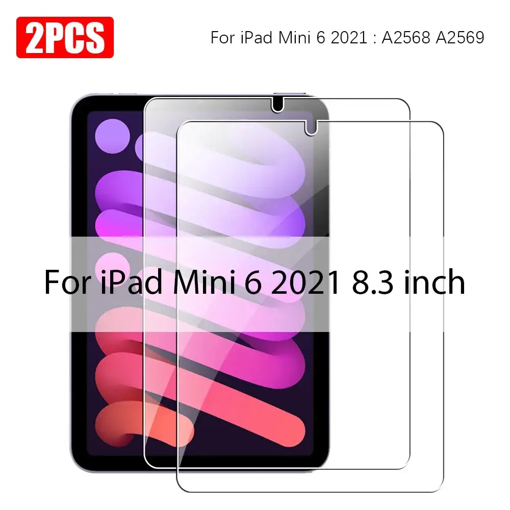 iPad Screen Protectors - Tempered Glass (Pack of 2) (All iPad Models)