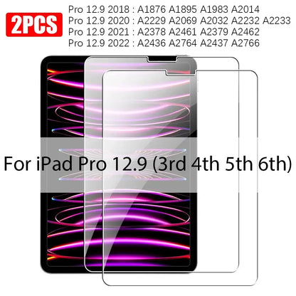 iPad Screen Protectors - Tempered Glass (Pack of 2) (All iPad Models)