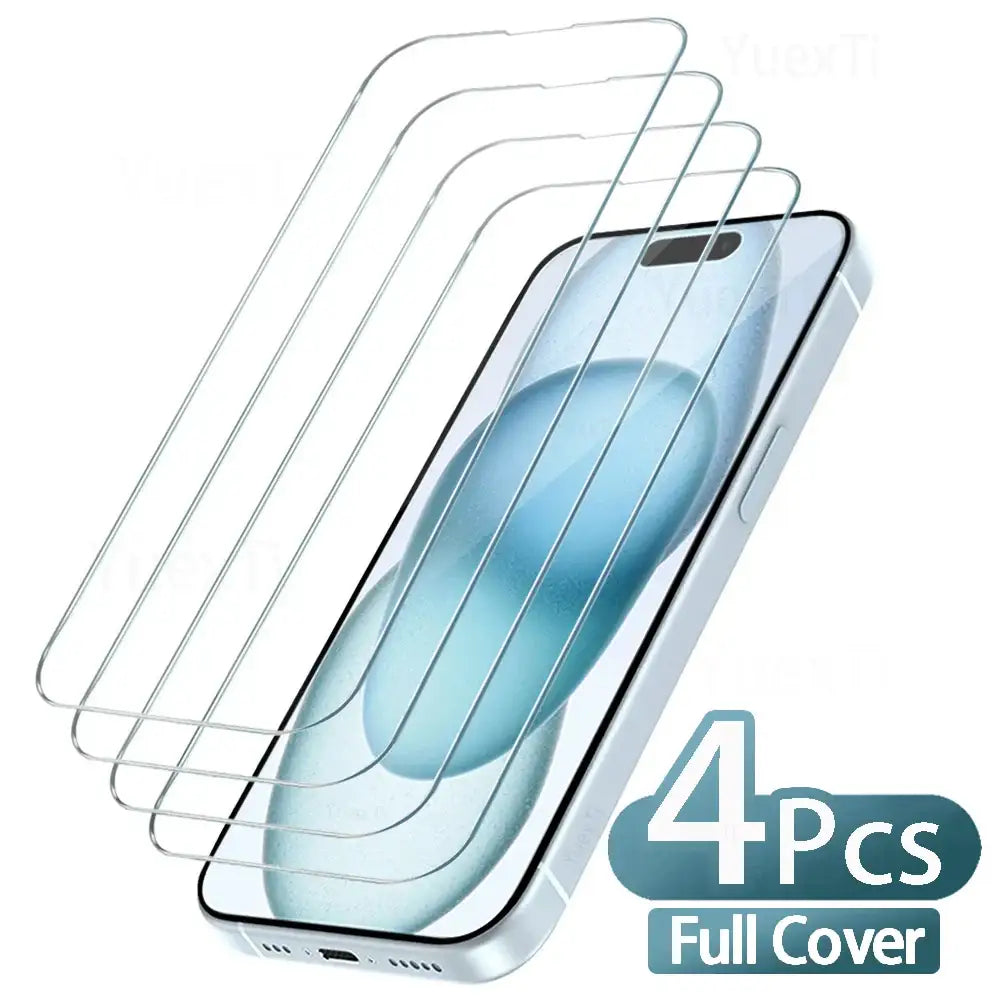 iPhone Screen Protector - Tempered Glass (Pack of 4) (All Models)