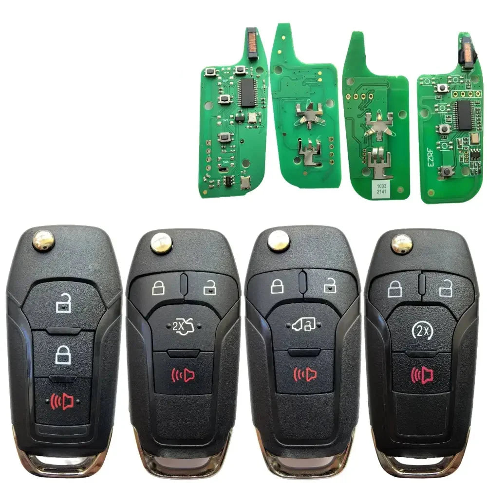 Flip Remote Car Key 315/902MHz ID49 Chip for Ford Escort, Transit, Explorer & Fusion (2013–2021)