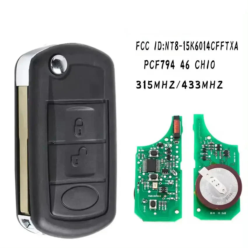Rechargeable Remote Key Fob 315/433MHz for Range Rover & Discovery 3 Vehicles