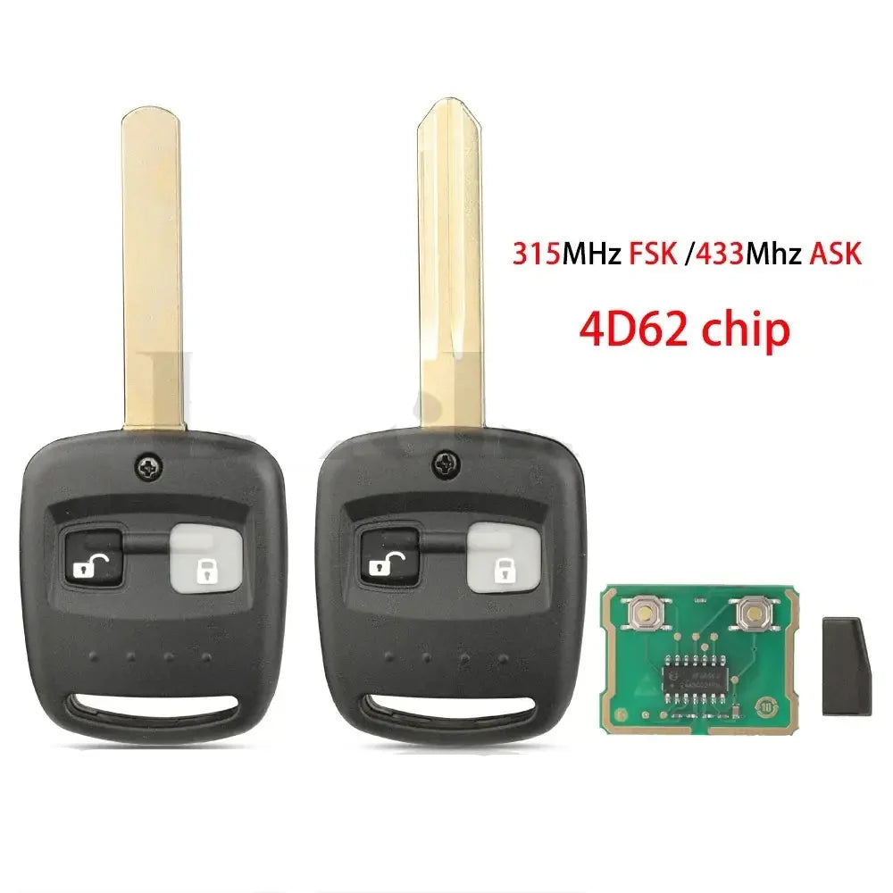 2-Button Remote Car Key Fob 315/433MHz 4D62 Chip for Subaru Forester & Impreza