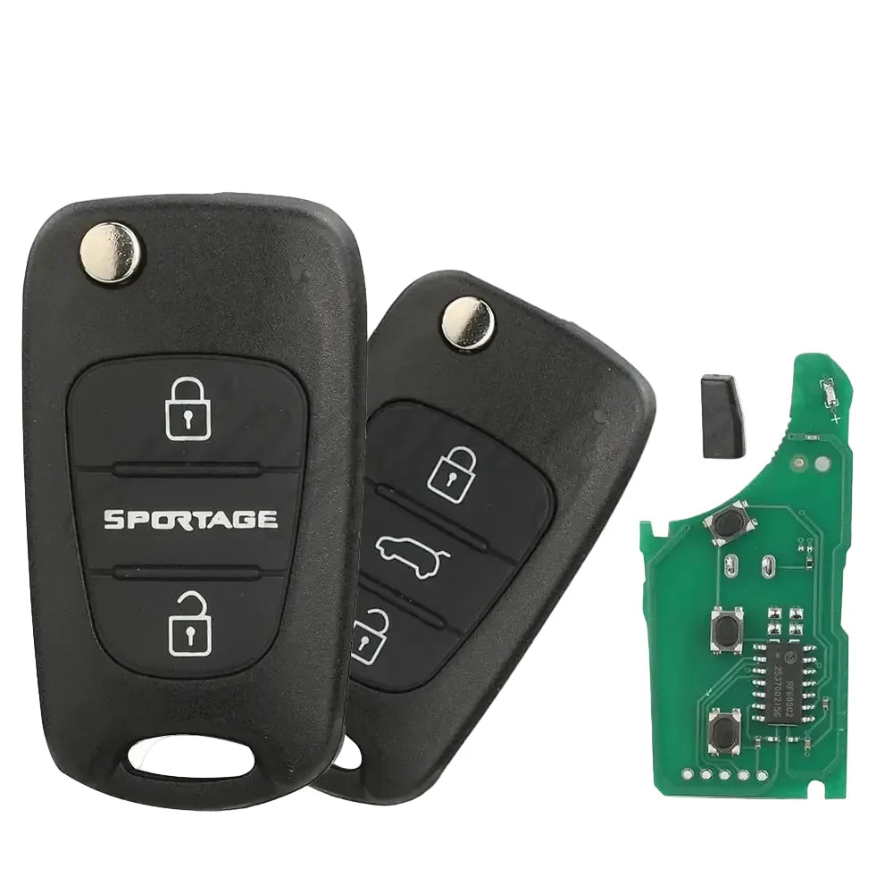433MHz ID46 Flip Remote Car Key Fob for Kia Sportage (2010–2014)