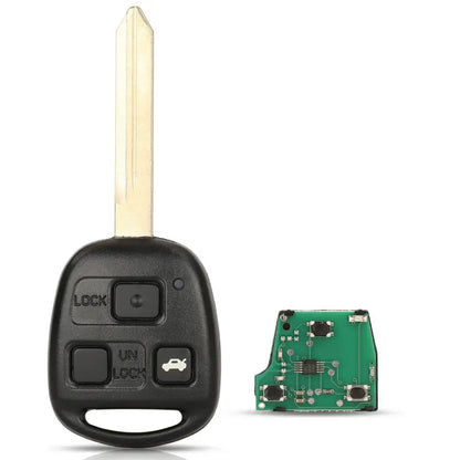 2/3-Button Remote Key Fob 433MHz 4D67/4C Chip for Toyota Corolla, Yaris & Avensis (1998+)