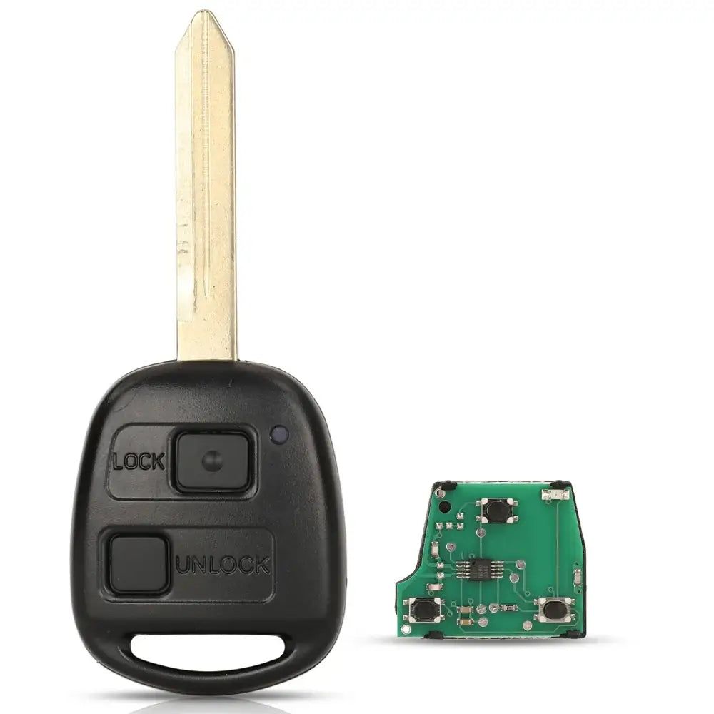 2/3-Button Remote Key Fob 433MHz 4D67/4C Chip for Toyota Corolla, Yaris & Avensis (1998+)