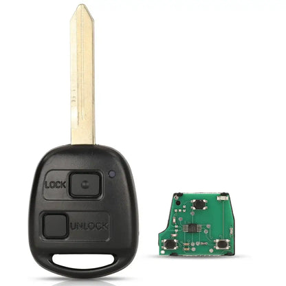 2/3-Button Remote Key Fob 433MHz 4D67/4C Chip for Toyota Corolla, Yaris & Avensis (1998+)