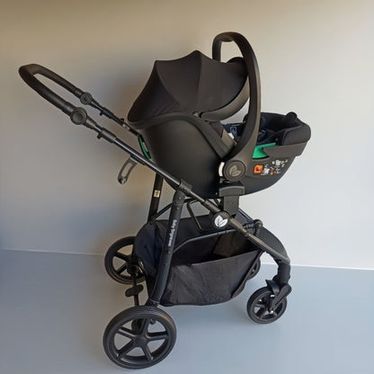Pre-order Newborn Pram – Poplar Stroller with Carrycot, Car Seat and Rotating ISOFIX Base (Black) - image 20