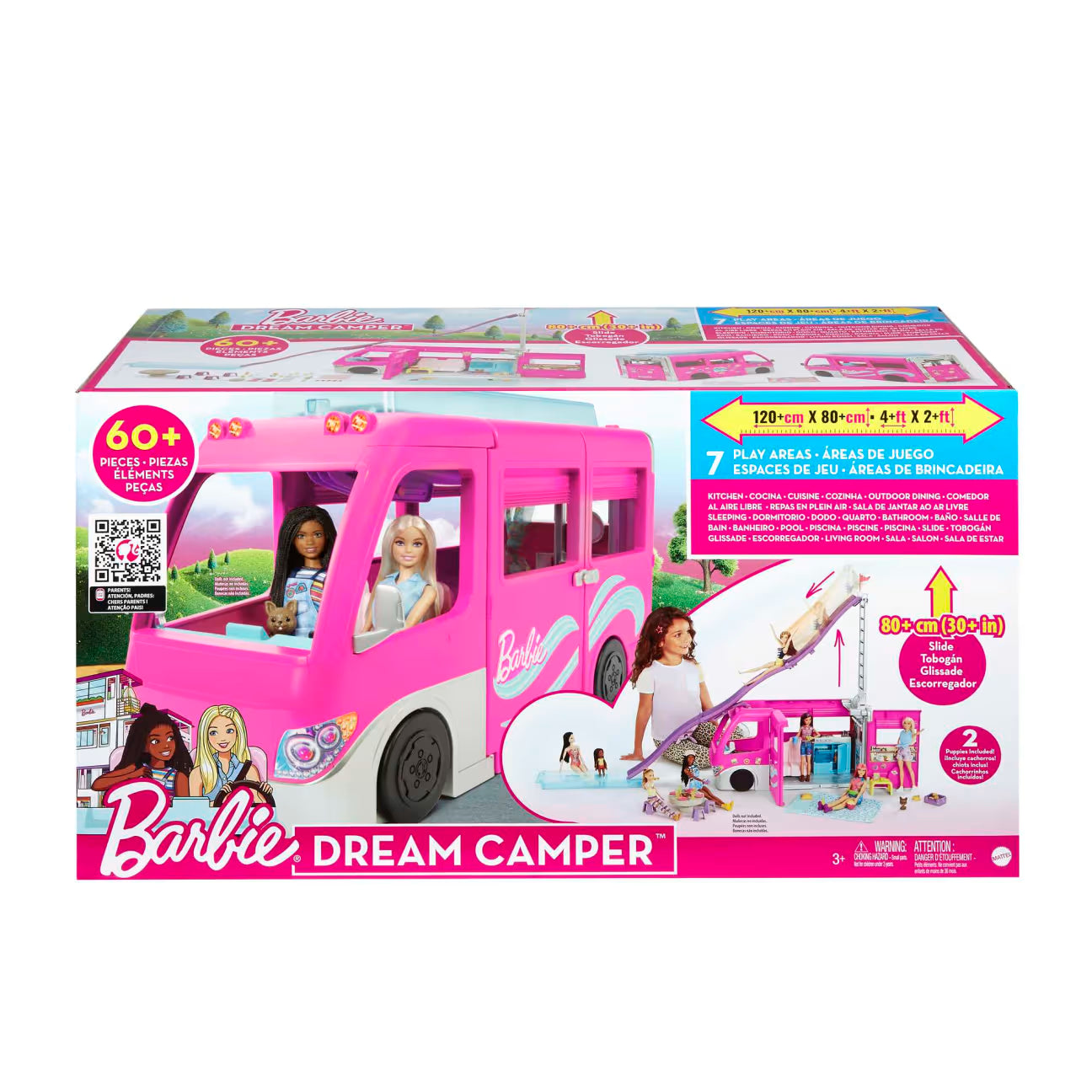 Barbie Dream Camper toy set packaging on a white background