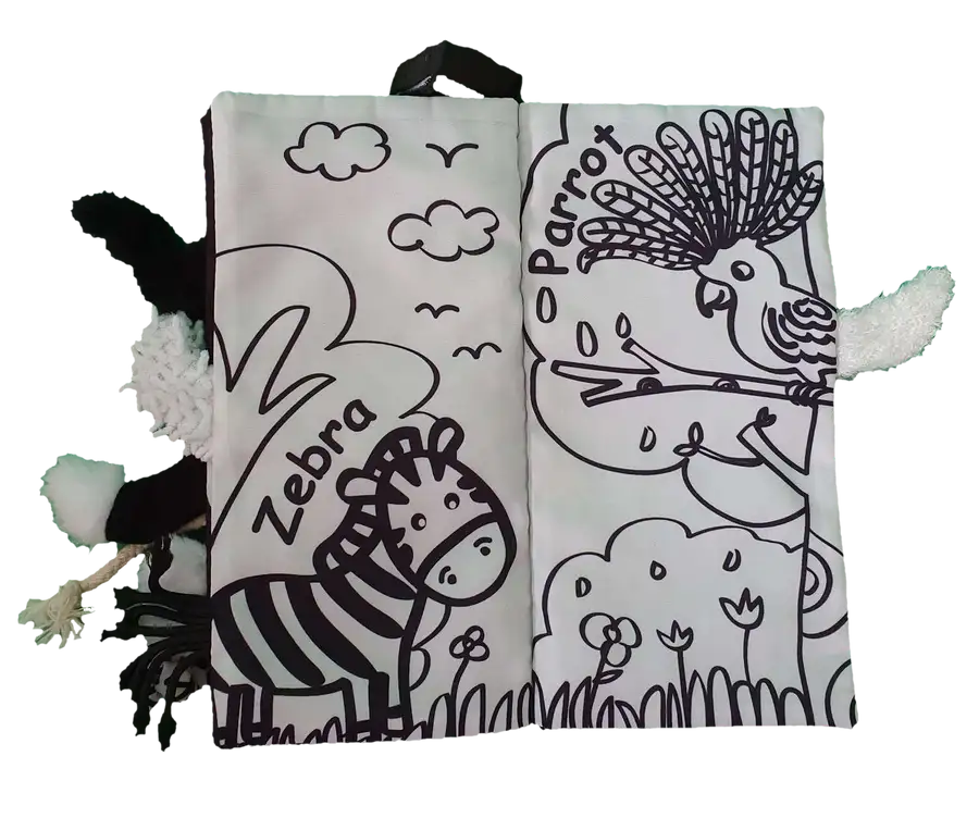 Material Book - JUNGLY TAILS MONOCHROME - Babyonline