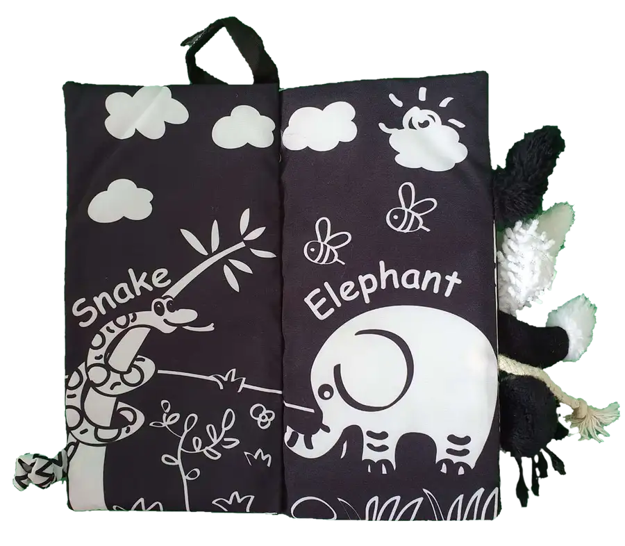 Material Book - JUNGLY TAILS MONOCHROME - Babyonline