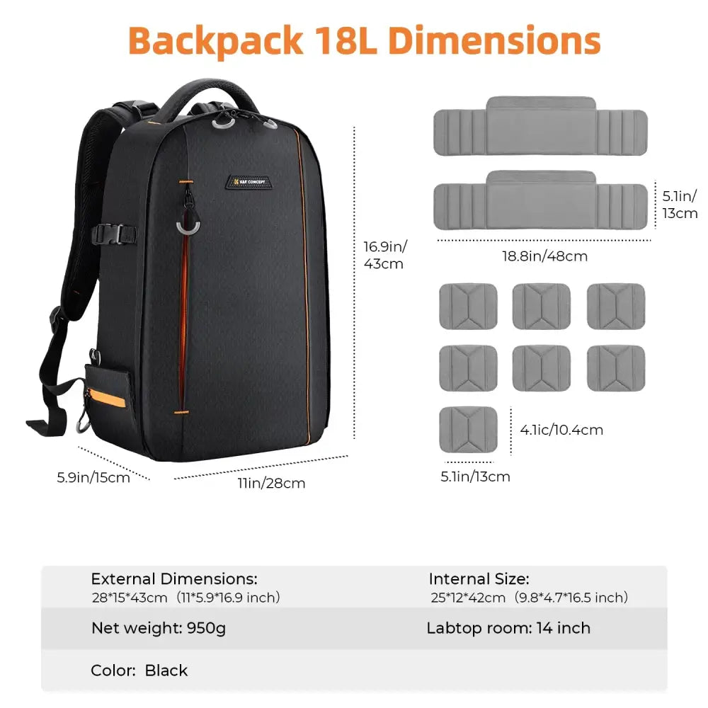 Waterproof Photography Camera Backpack for DSLR, Canon, Nikon, Sony & Laptop