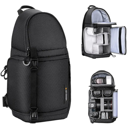 Waterproof Camera Sling Backpack for DSLR/SLR, Sony, DJI & Fuji Cameras