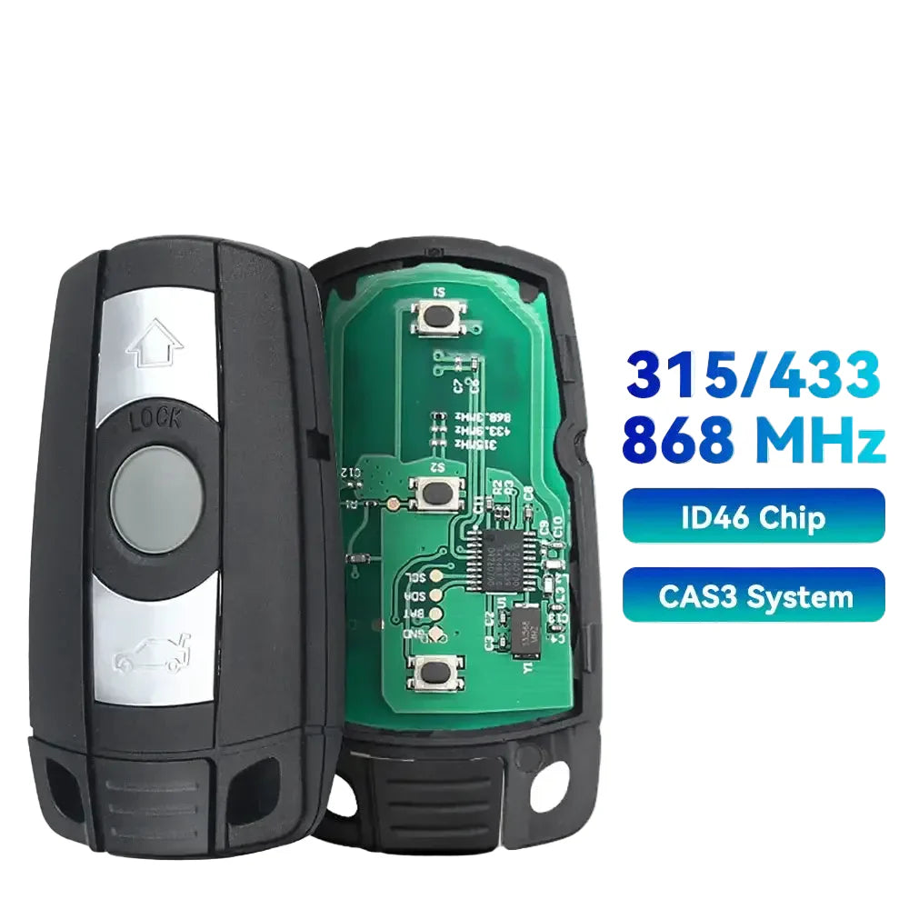Remote Car Key with Battery & PCF7945 Chip for BMW E60–E88 315/433/868MHz