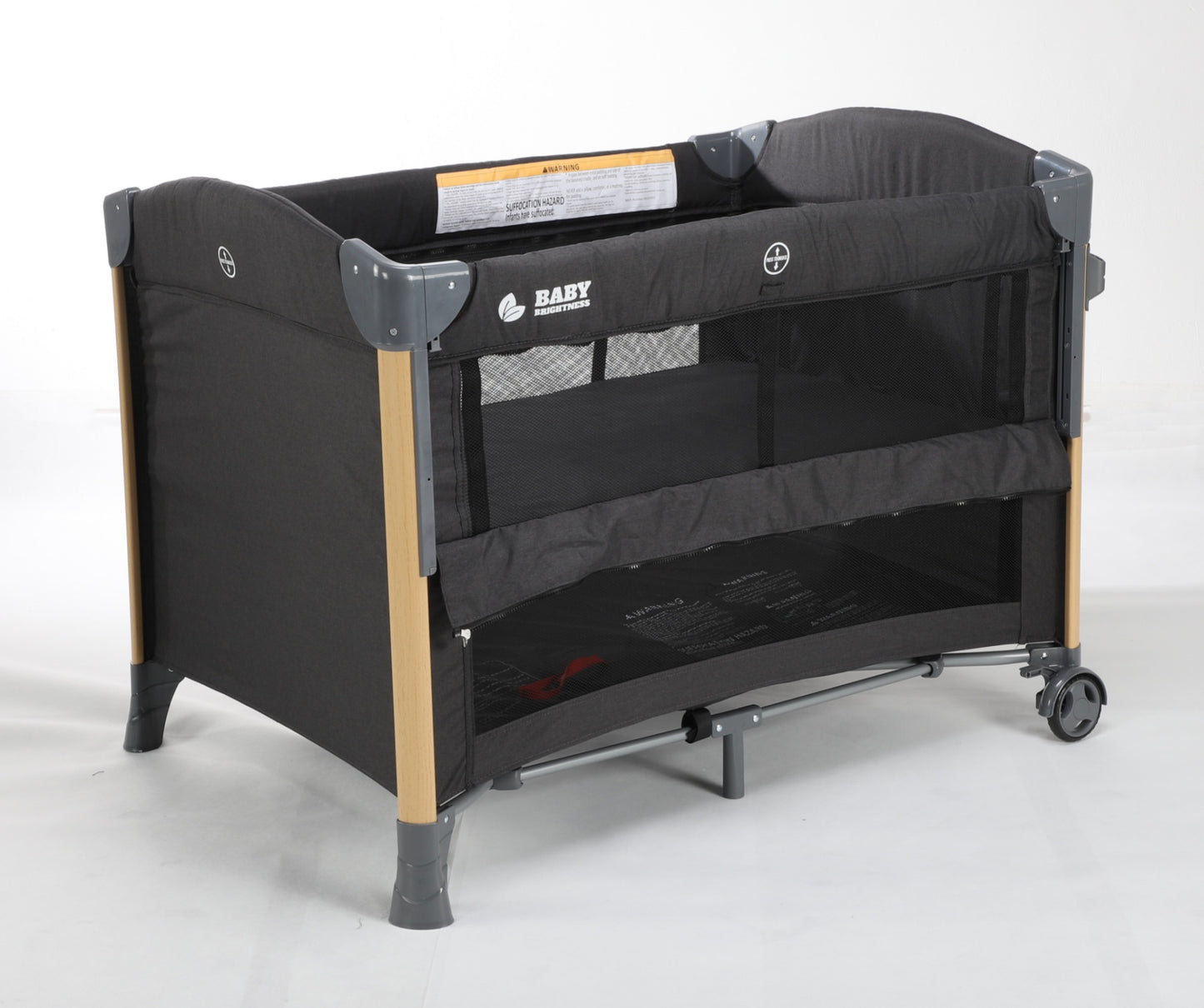 Pre-order Baby Brightness 4 in 1 Portacot Black