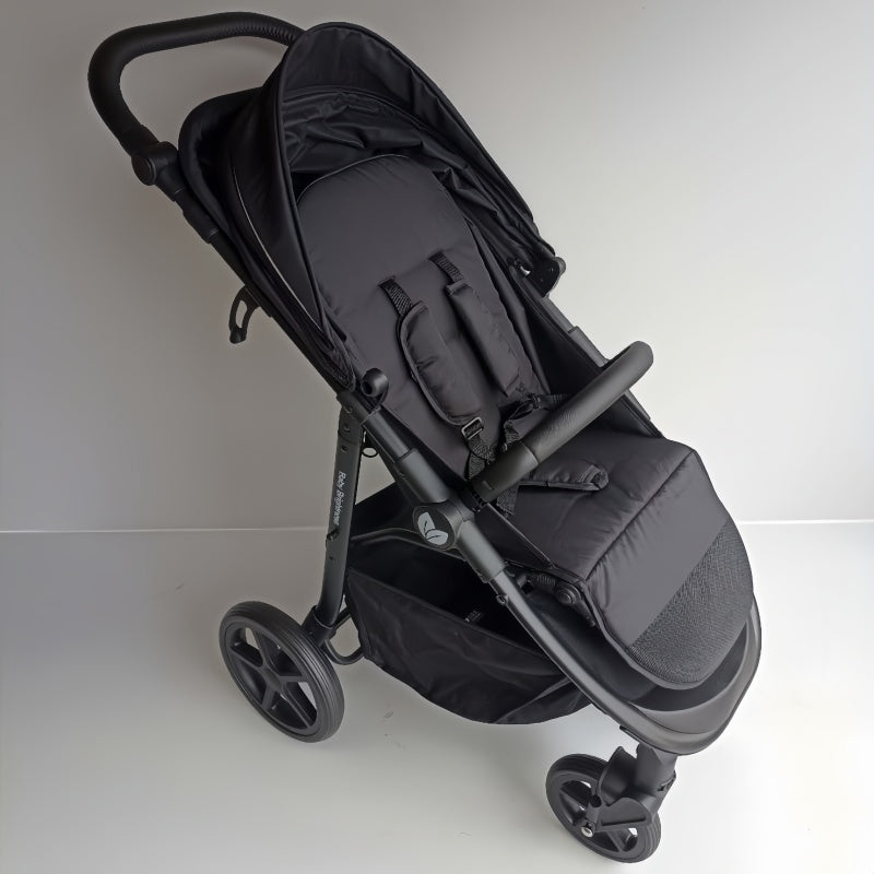 Newborn Pram – Poplar Stroller with Carrycot, Car Seat and ISOFIX Base (Grey)