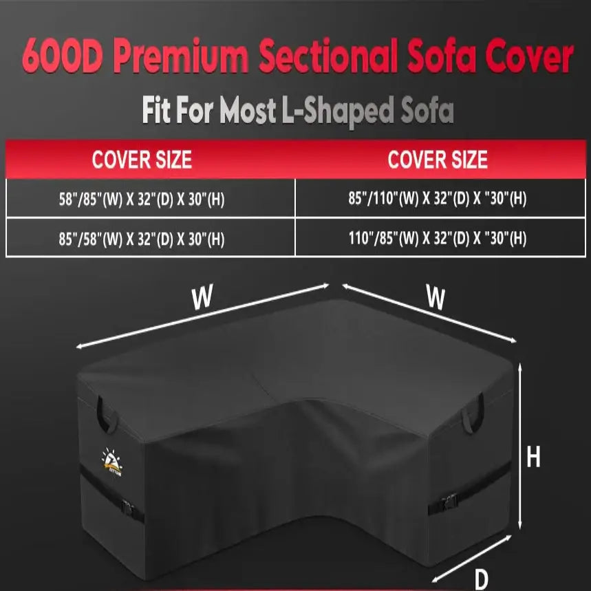 L-Shaped Garden Furniture Cover – Heavy-Duty