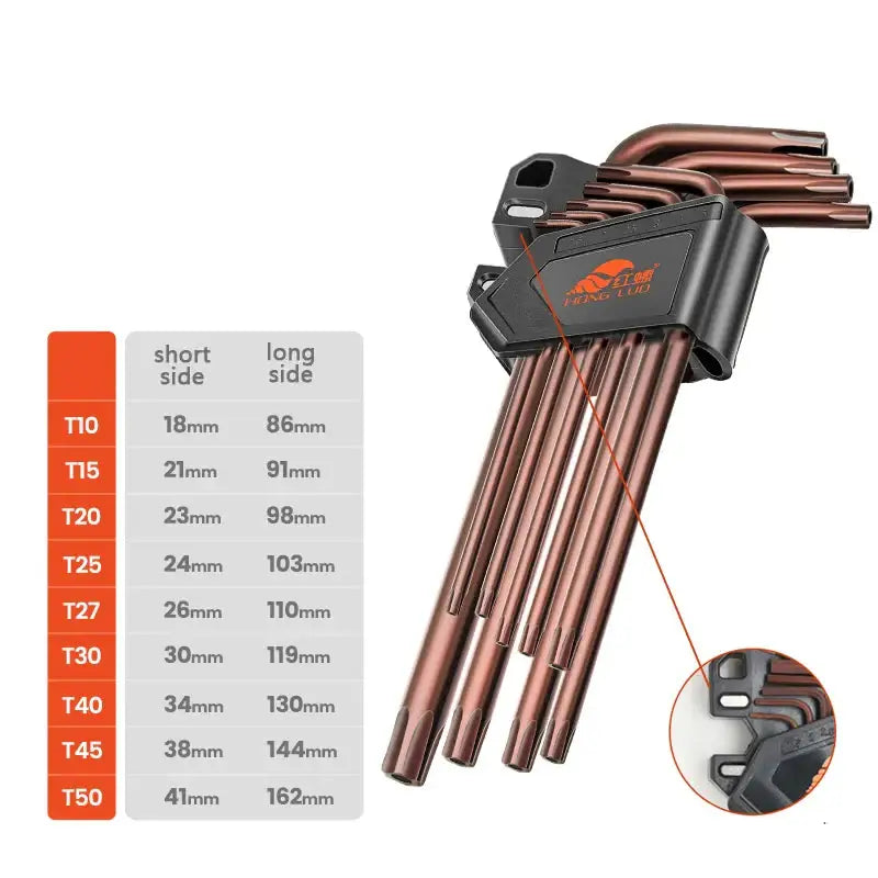 L-Type Hex Wrench Set (9Pcs) (7 types available)