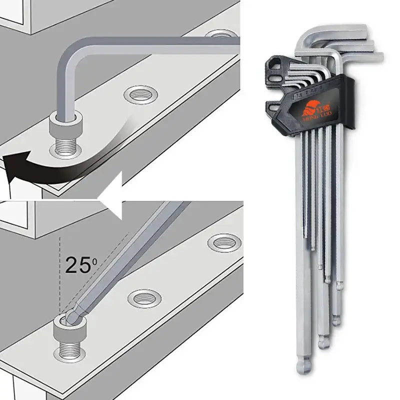 L-Type Hex Wrench Set (9Pcs) (7 types available)