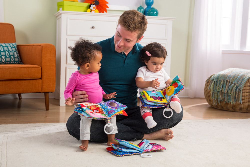 Family reading the book together.