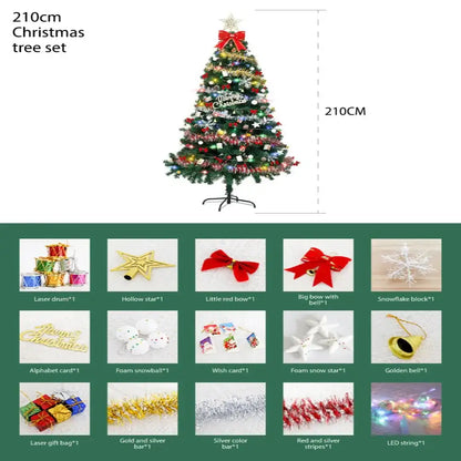 Large Christmas Tree (1.5/1.8/2.1M) with 4M 30-LED Colourful Lights