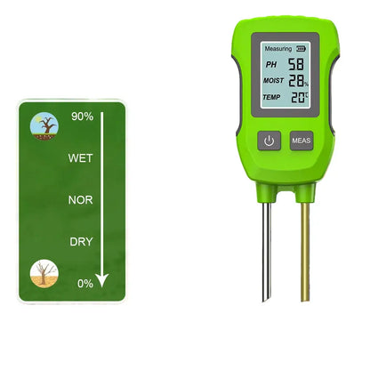 LCD 3/5-in-1 Handheld Soil Tester for pH, Moisture & Light (different colours & sets available)