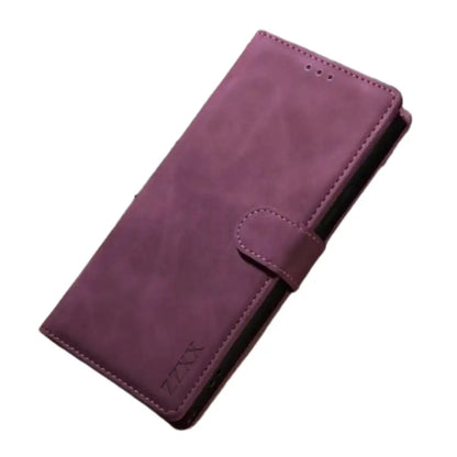 Leather Card Slot Flip Case for Samsung Galaxy Series (Wine Red)