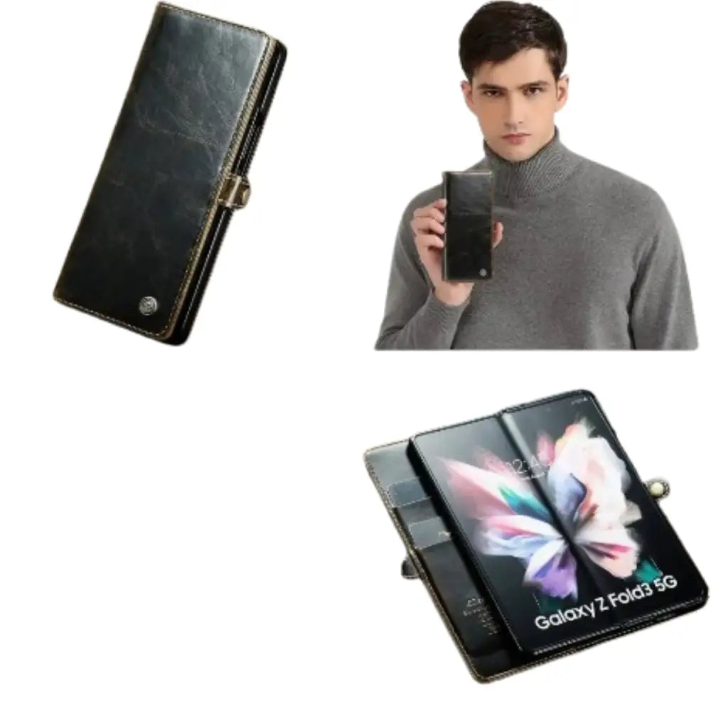Leather Wallet Case for Samsung Z Fold 6/5/4/3
