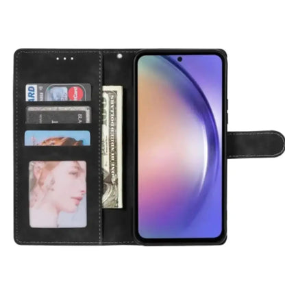 Leather Wallet Flip Case for Samsung Note & S Series (Black)