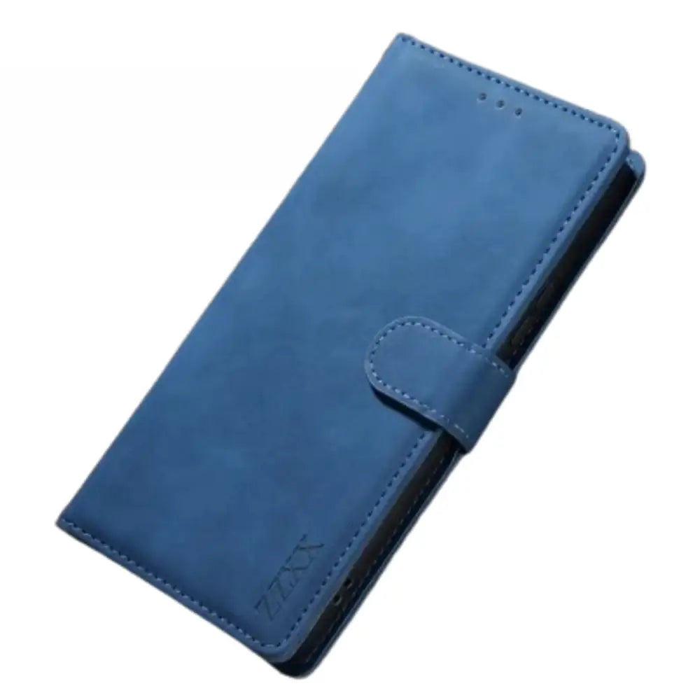Leather Wallet Flip Case for Samsung Note & S Series (Blue)
