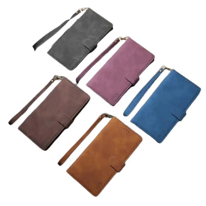 Leather Wallet Flip Case for Samsung Note & S Series (Blue)