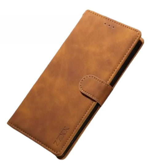 Leather Wallet Flip Case for Samsung Note & S Series (Brown)